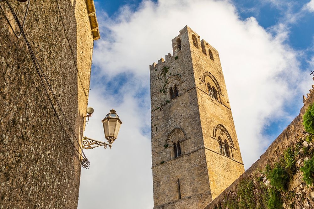 Trapani Province-Erice The Torre campanaria del Duomo dellAssunta at the Chiesa Madre